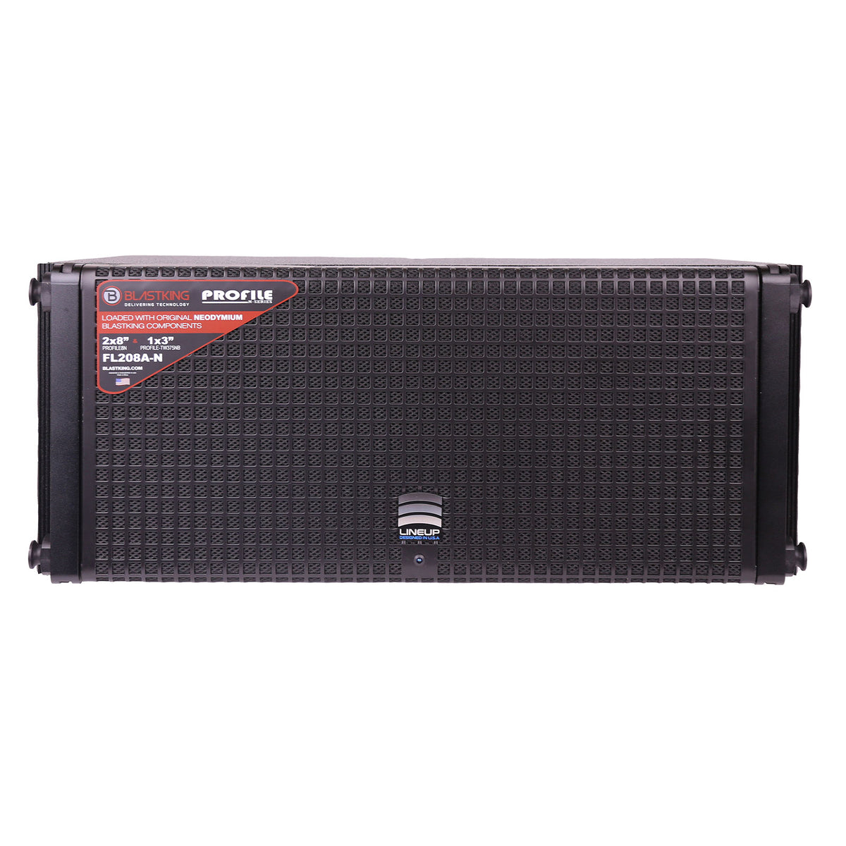 Dual 8-Inch Two-Way Active Line Array Speaker with Original Neodymium BLASTKING Components, 1200W RMS FL208A-N