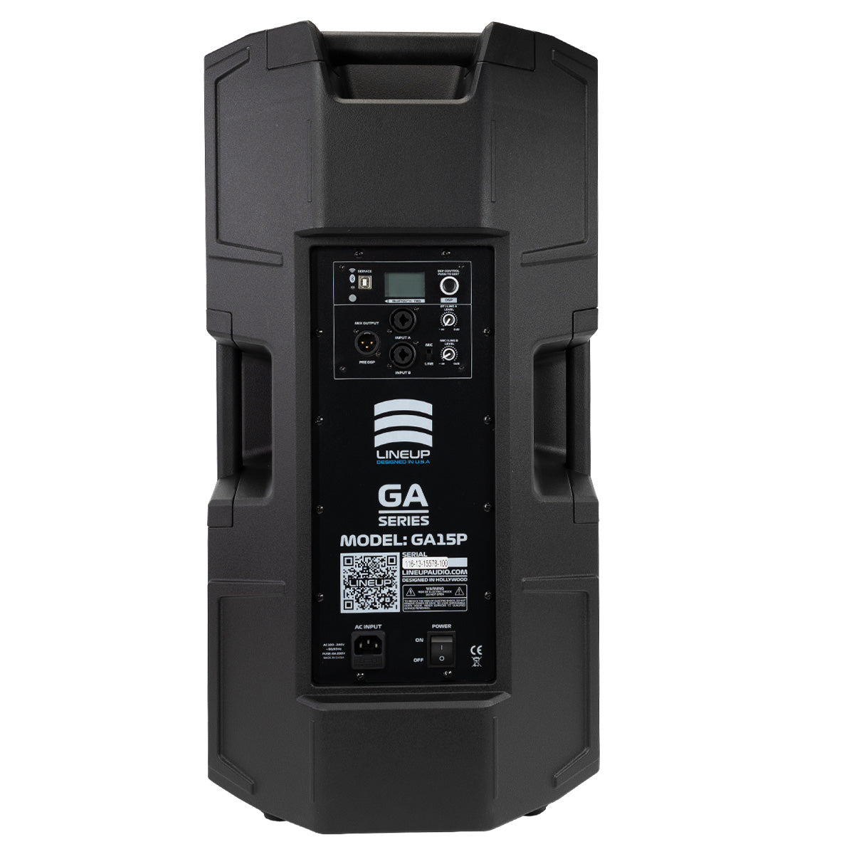 Full Range Active 15" 1200 Watts Class D with DSP, Bluetooth and TWS GA15P