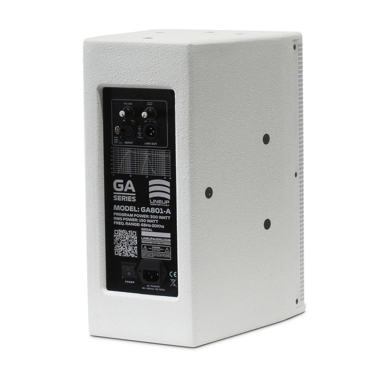 Active Full range 8" Speaker - White GA801A-W