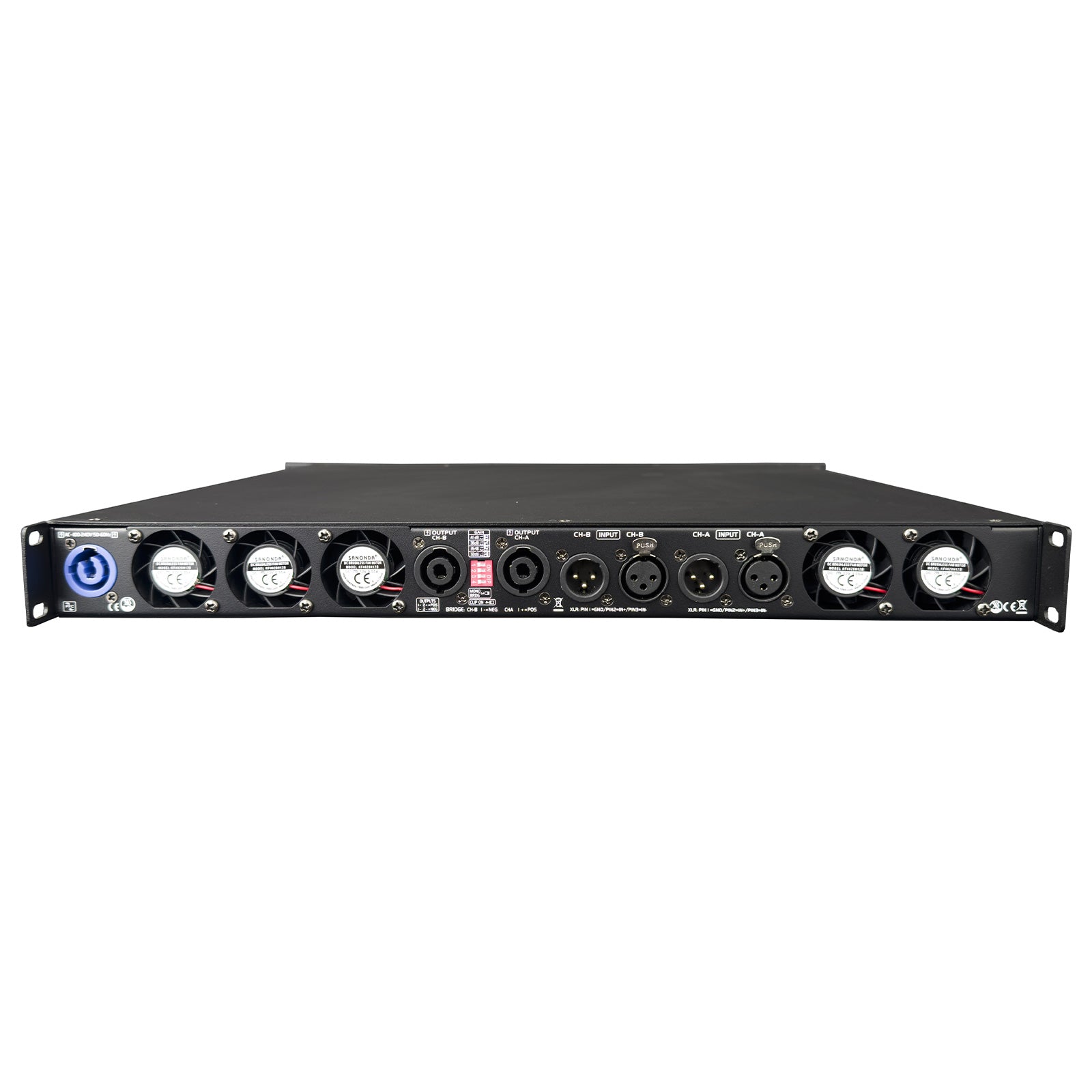 2 Channel Class D Power Amplifier, 4200W x 2 @ 8 Ohms - D2-8K