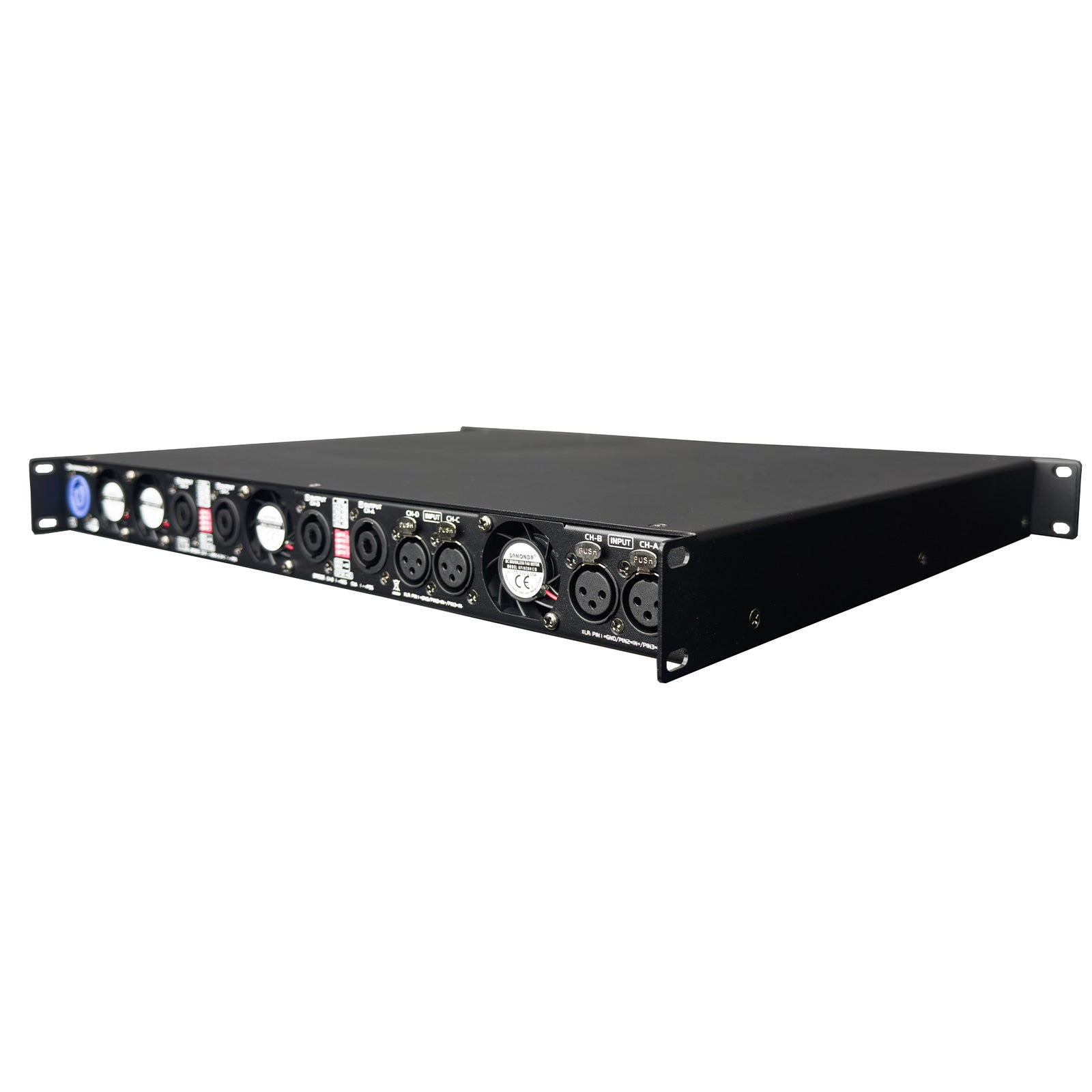 4 Channel Class D Power Amplifier, 1300W x 4 @ 8 Ohms - D4-6K