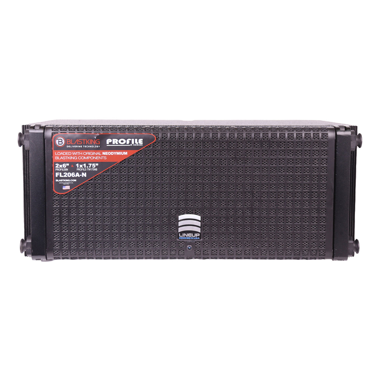 Dual 6-Inch Two-Way Active Line Array Speaker with Original Neodymium BLASTKING Components, 900W RMS FL206A-N