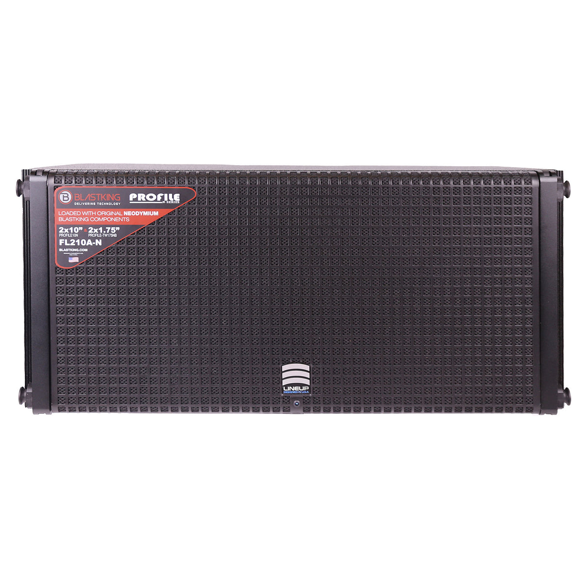 Dual 10-Inch Two-Way Active Line Array Speaker with Original Neodymium BLASTKING Components, 1500W RMS FL210A-N