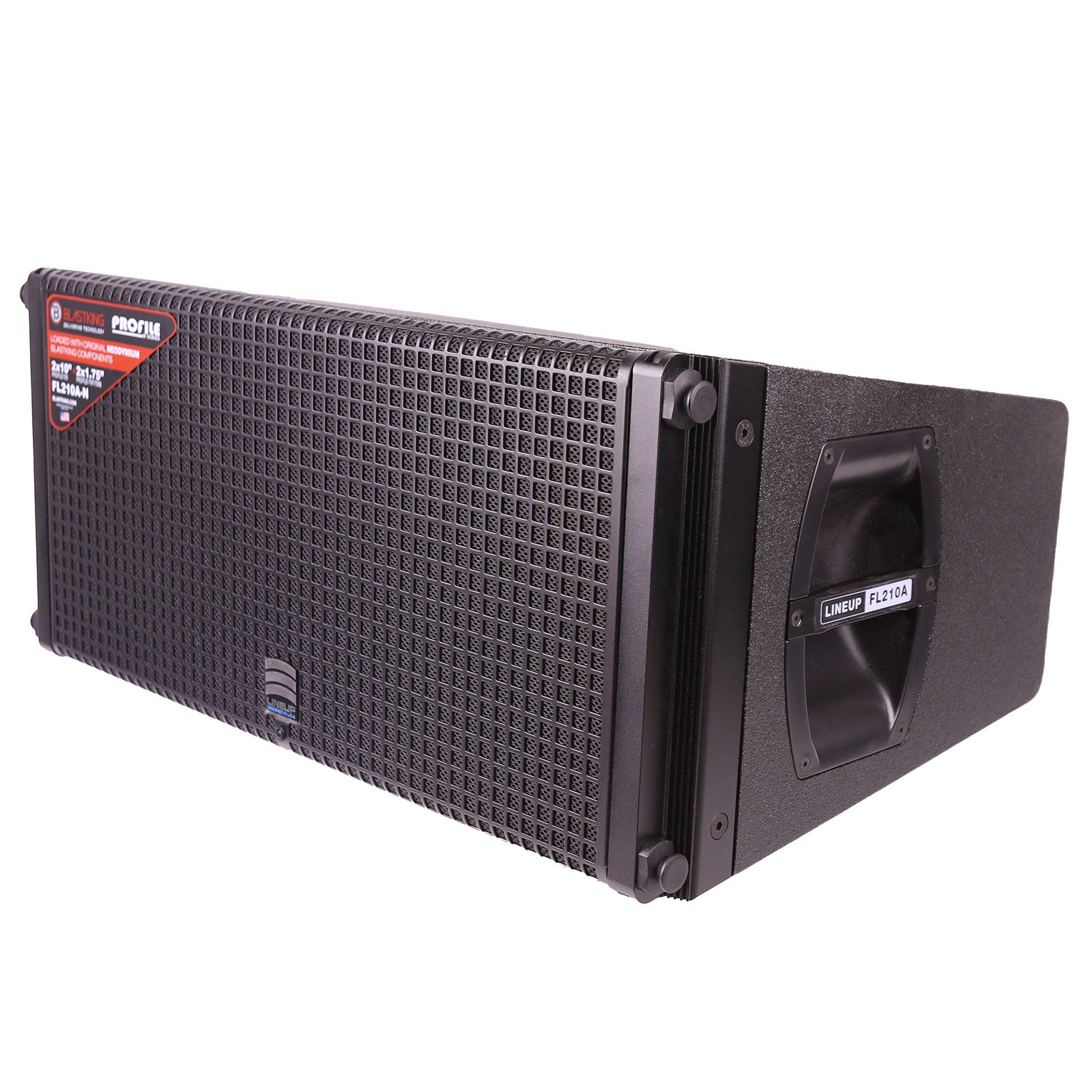 Dual 10-Inch Two-Way Active Line Array Speaker with Original Neodymium BLASTKING Components, 1500W RMS FL210A-N