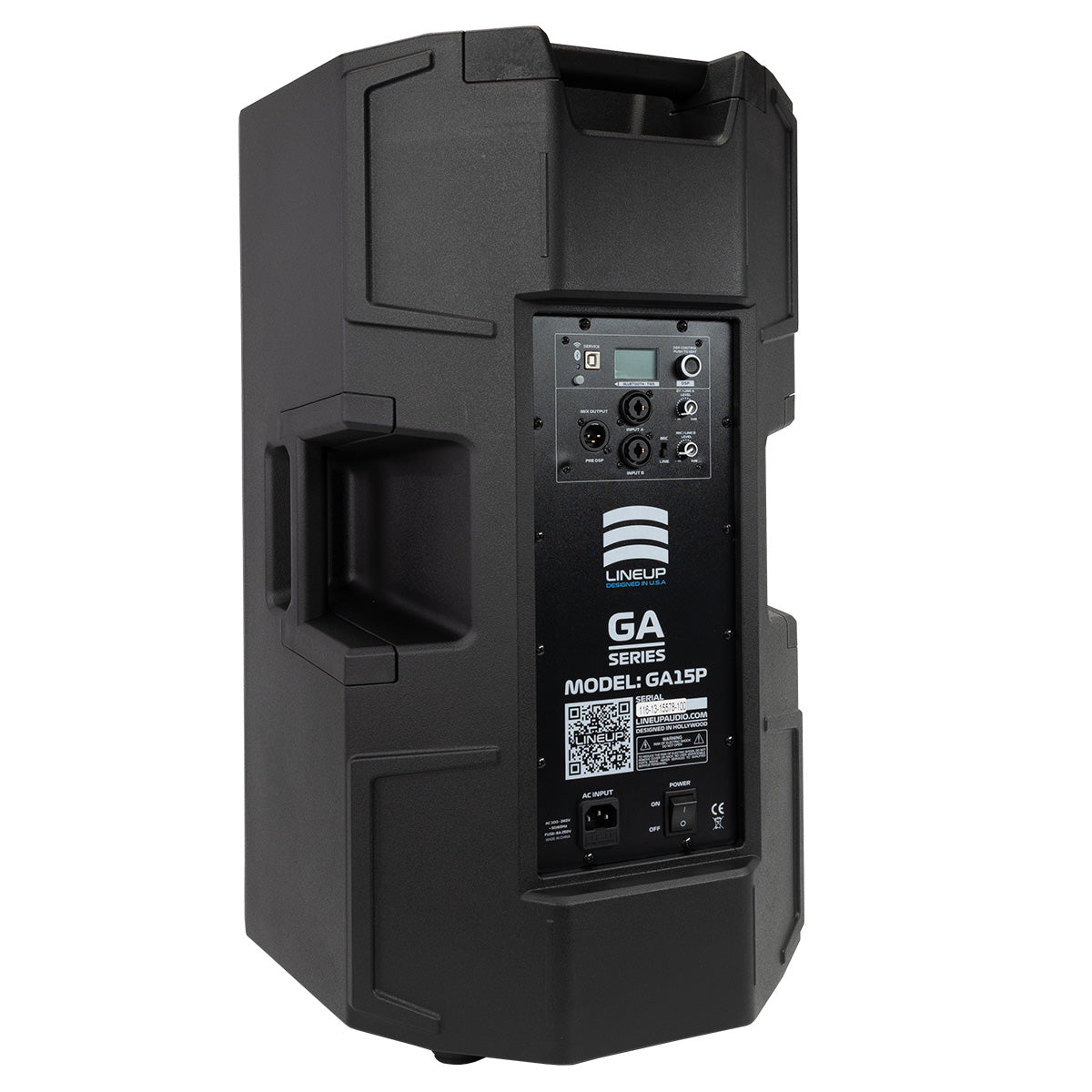 Full Range Active 15" 1200 Watts Class D with DSP, Bluetooth and TWS GA15P
