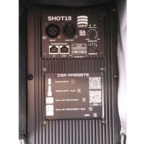 15-Inch Active PA Speaker with Class D Amplifier, DSP + FIR, 1100W RMS SHOT-15A